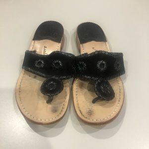Jack Rogers Black Sandals Size 6m. Good co…